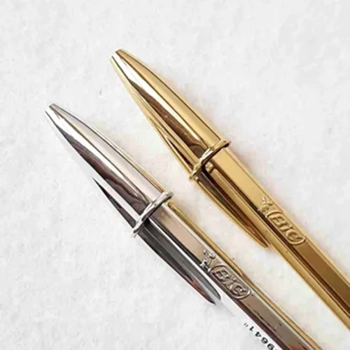 خودکار بیک BiC مدل شاین Shine اصلی طلایی و نقره ای