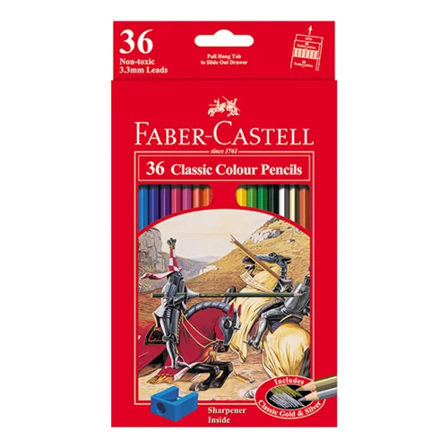 مداد رنگی 36رنگ کلاسیک جعبه مقوای فابرکاستل