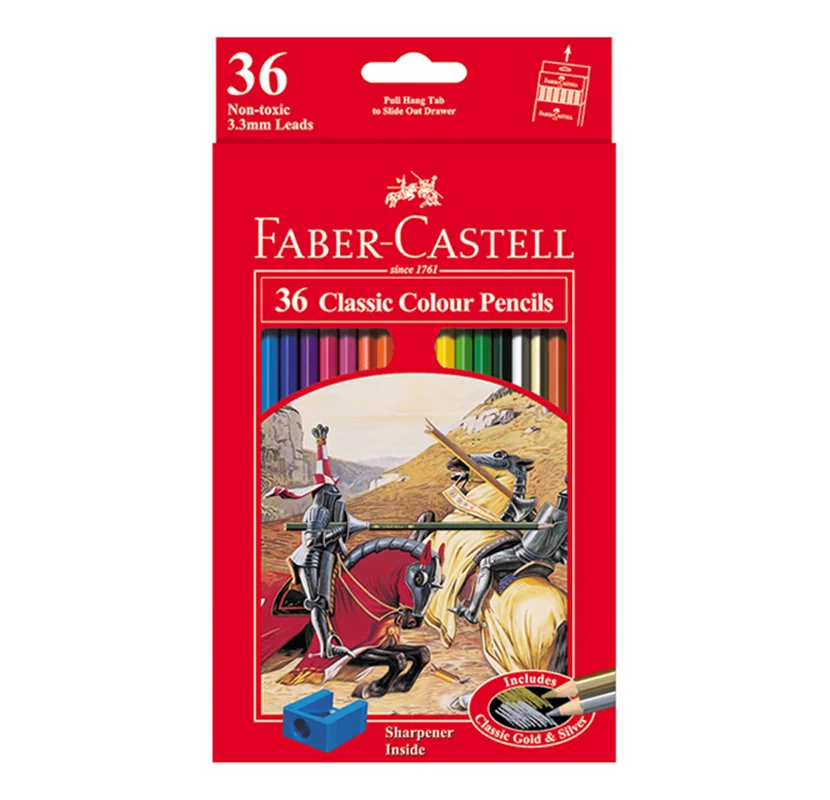 مداد رنگی 36رنگ کلاسیک جعبه مقوای فابرکاستل