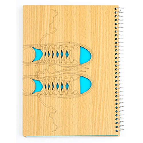 دفتر 80برگ اروپایی جلد چوبی ایمان مدل0208